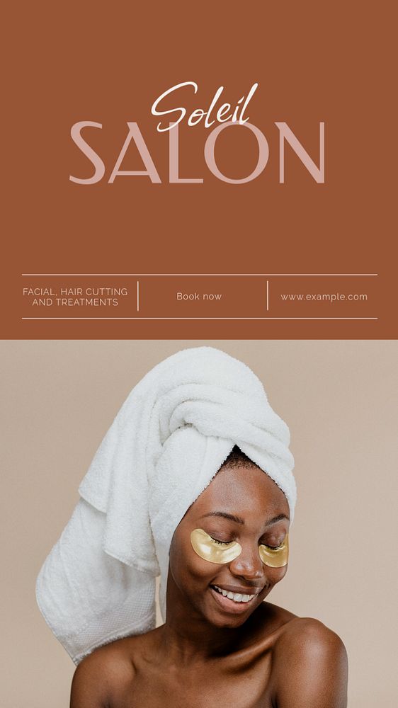 Beauty salon Instagram story template, editable social media design