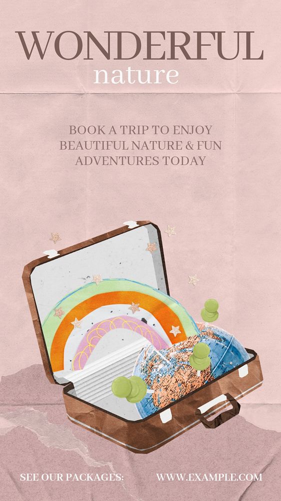 Travel agency Instagram story template, editable design