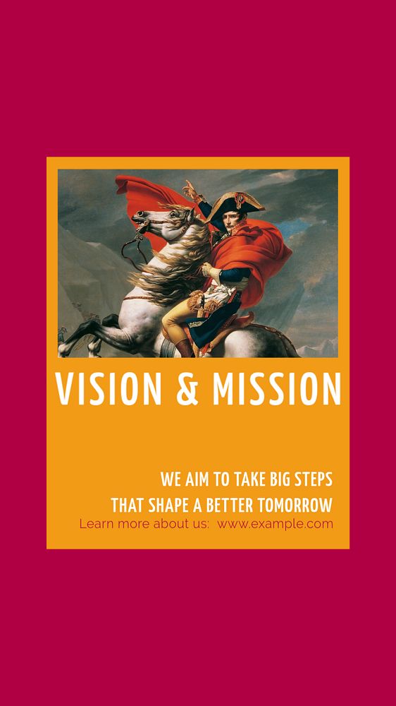 Company vision & mission Instagram story, editable social media design