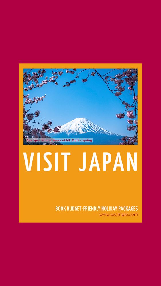 Visit Japan Instagram story, editable social media design