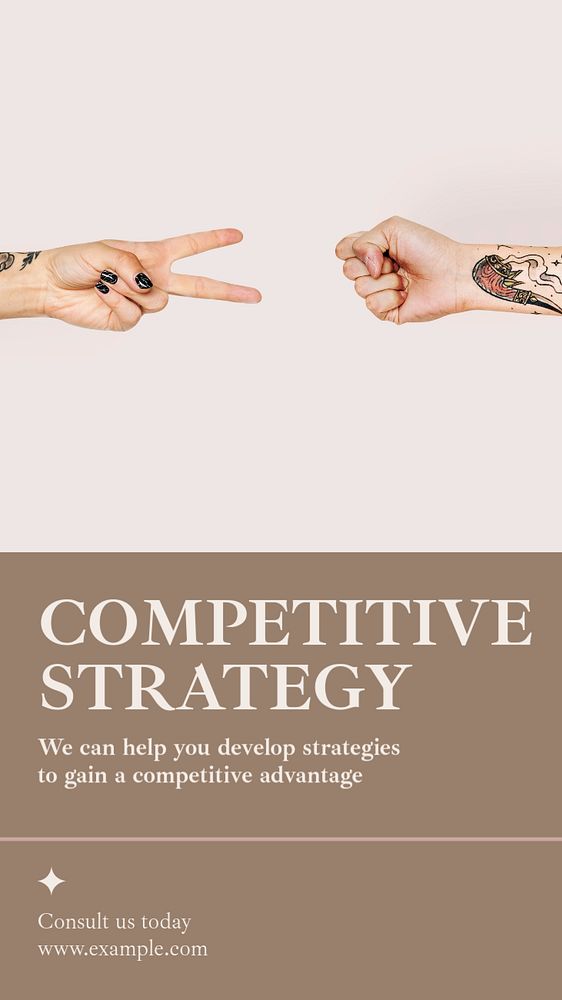 Competitive strategy Instagram story template, editable social media design