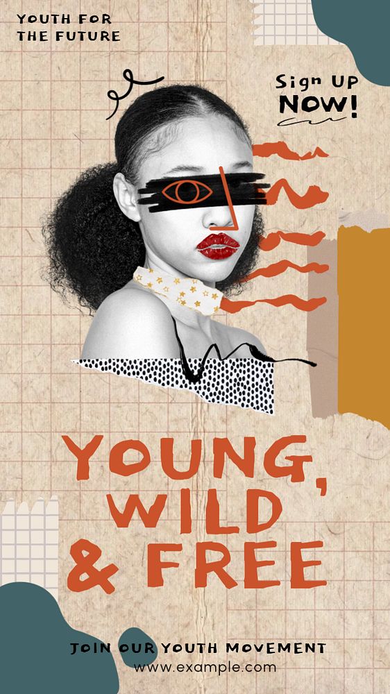 Aesthetic woman Pinterest pin template, editable design