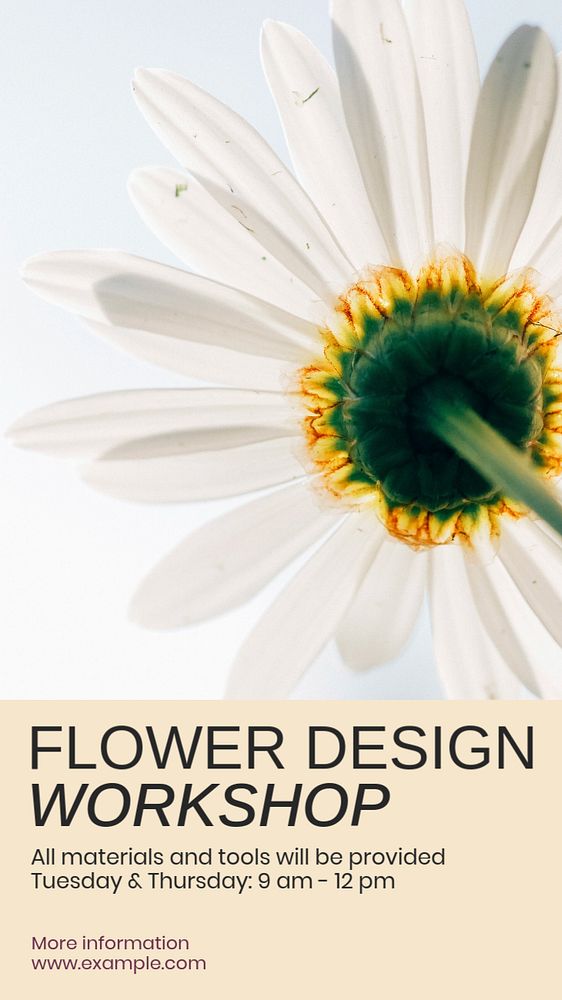 Flower design Instagram story template, editable social media design