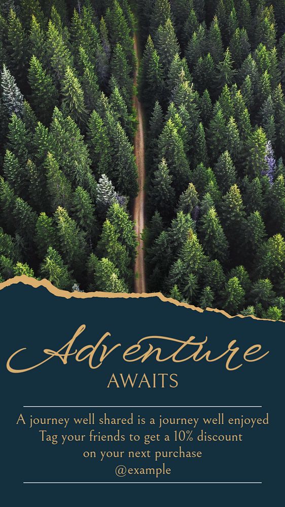 Adventure awaits Instagram story template, editable social media design