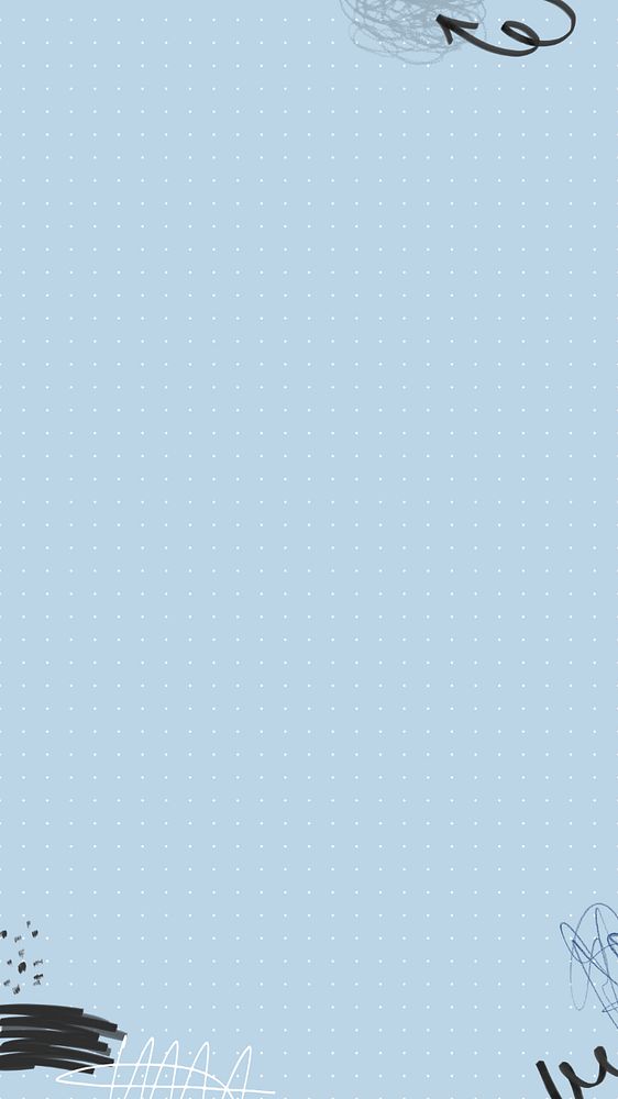 Blue dotted pattern iPhone wallpaper, abstract graffiti border, editable design