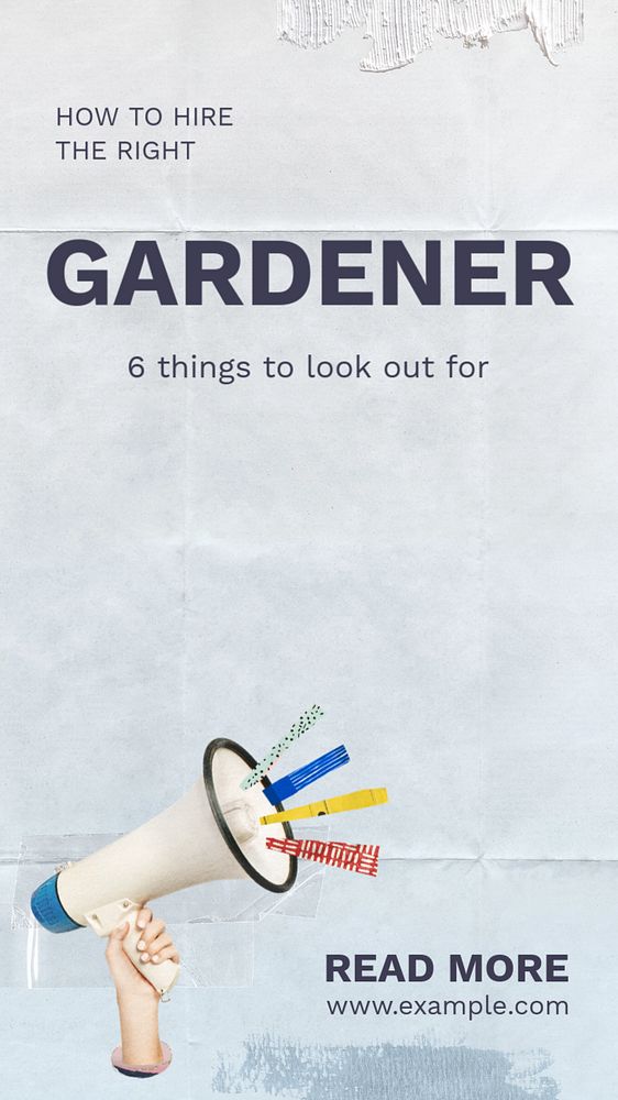 Gardener hiring Instagram story template, editable design