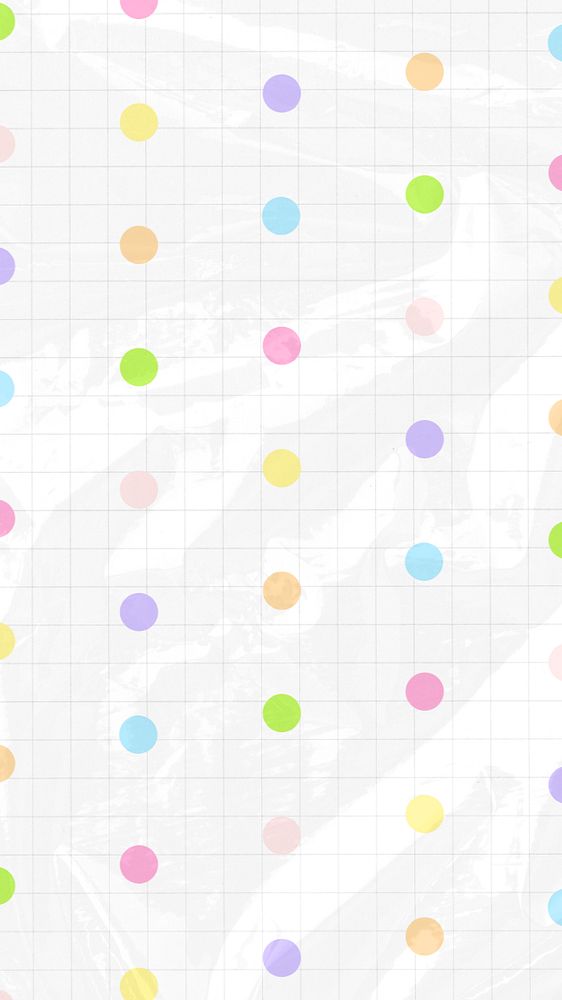 Cute polka dots mobile wallpaper, editable collage design