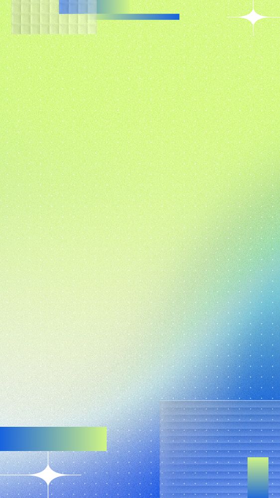 Green gradient phone wallpaper, abstract geometric background, editable design