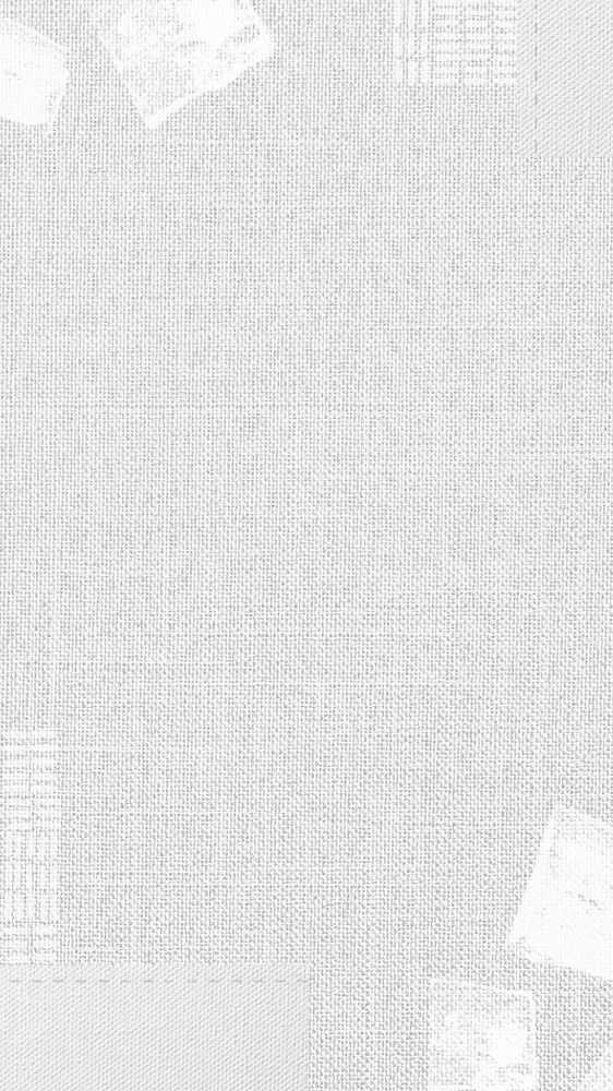 Off-white fabric textured iPhone wallpaper, block prints border, editable design