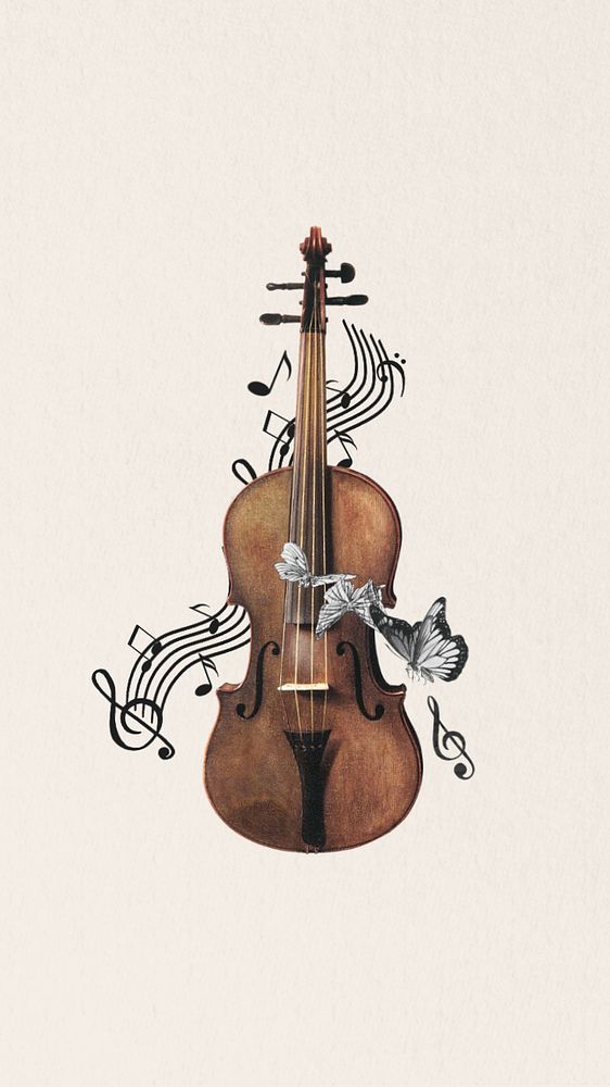 Violin classical music iPhone wallpaper editable collage. Remixed by rawpixel.