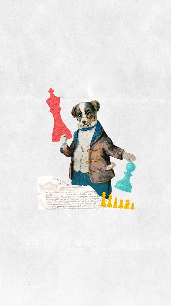 Business strategy iPhone wallpaper, dog editable collage. Remixed by rawpixel.