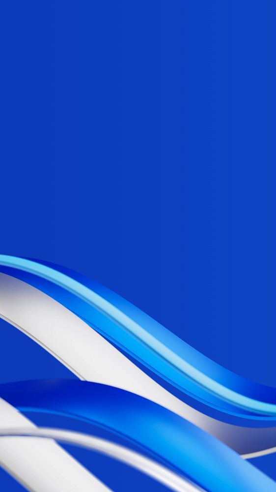 Blue mobile wallpaper, editable wavy border