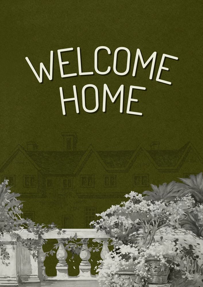 Welcome home poster template, editable text and design