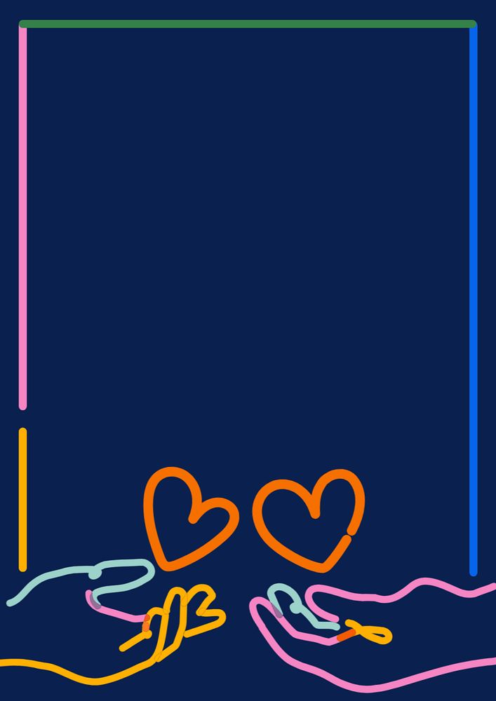 Romantic doodle frame, blue background, editable design