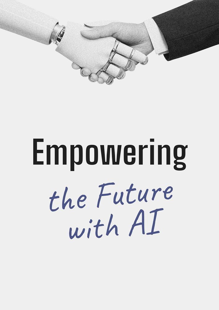 AI poster template, editable text and design