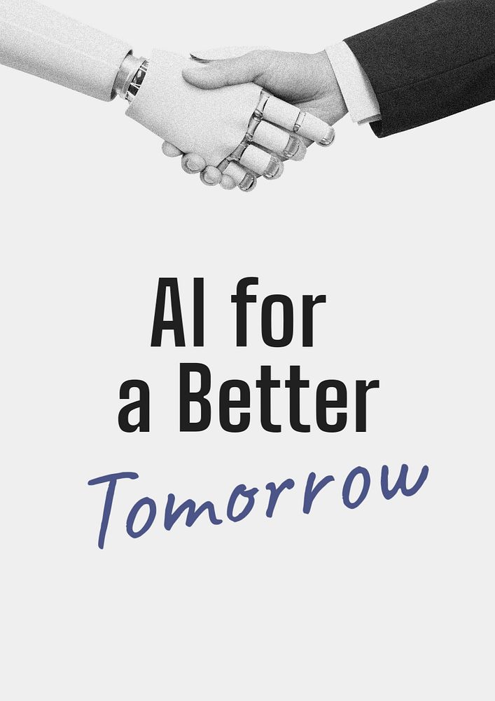 AI poster template, editable text and design