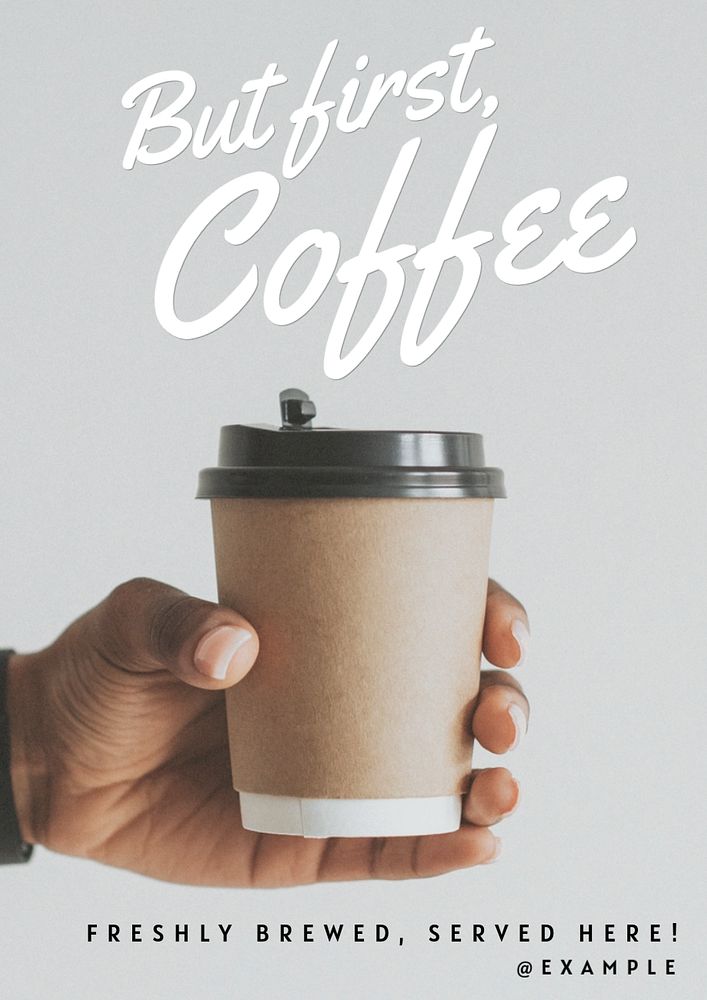 Coffee morning  poster template, editable text and design