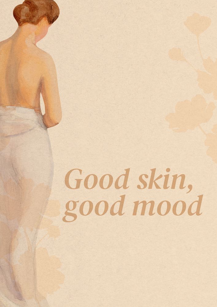 Good skin poster template, editable text and design