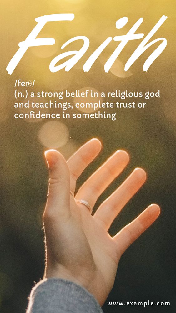 Faith Instagram story template, editable text