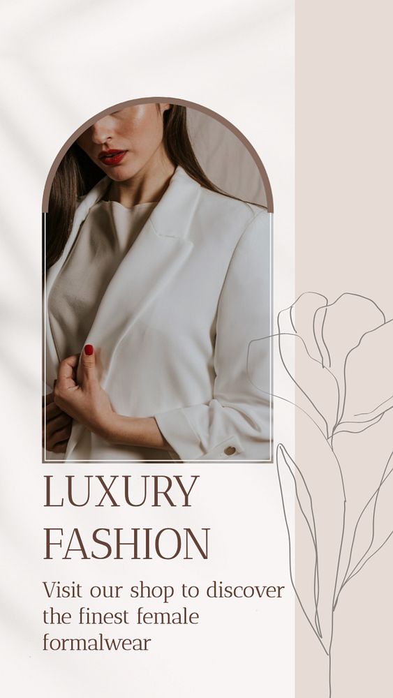 Luxury fashion  Instagram story template, editable text