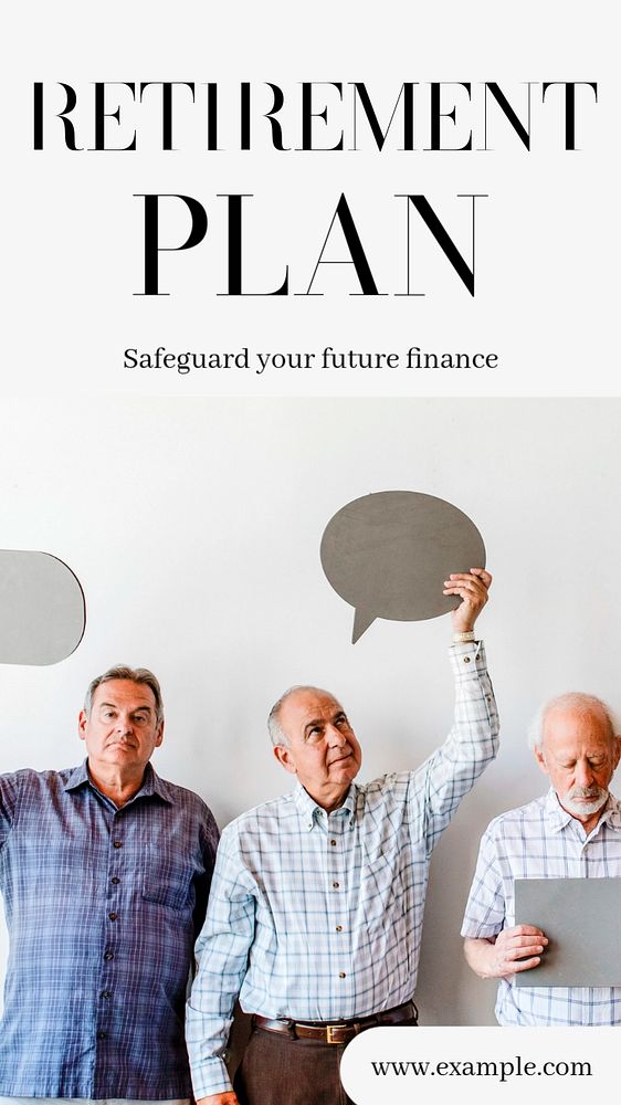 Retirement plan  Instagram story template, editable text