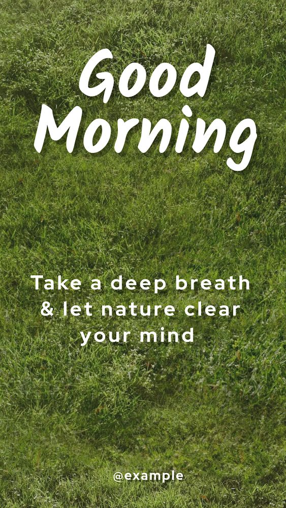 Good morning Instagram story template, editable text