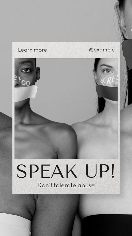 Speak up  Instagram story template, editable text