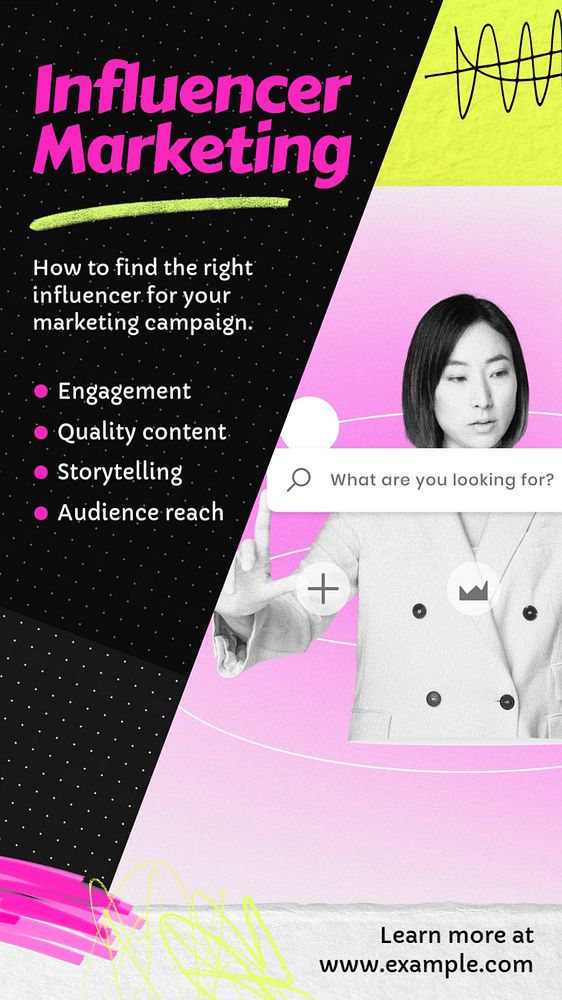 Influencer marketing Instagram story template, editable design