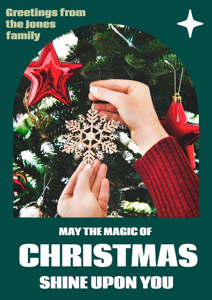 Christmas poster template, editable text and design