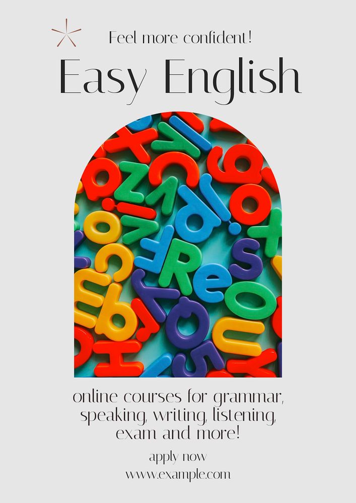 English classes poster template, editable | Premium Editable Template - rawpixel