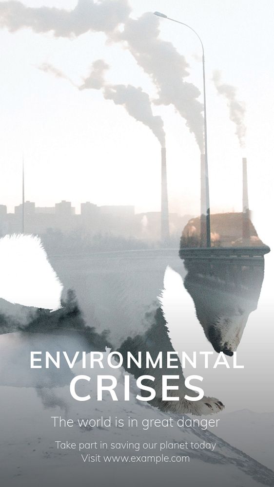 Environmental crisis Instagram story template, editable text