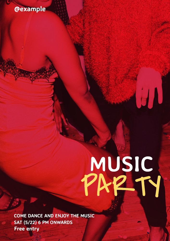 Music party  poster template, editable text and design