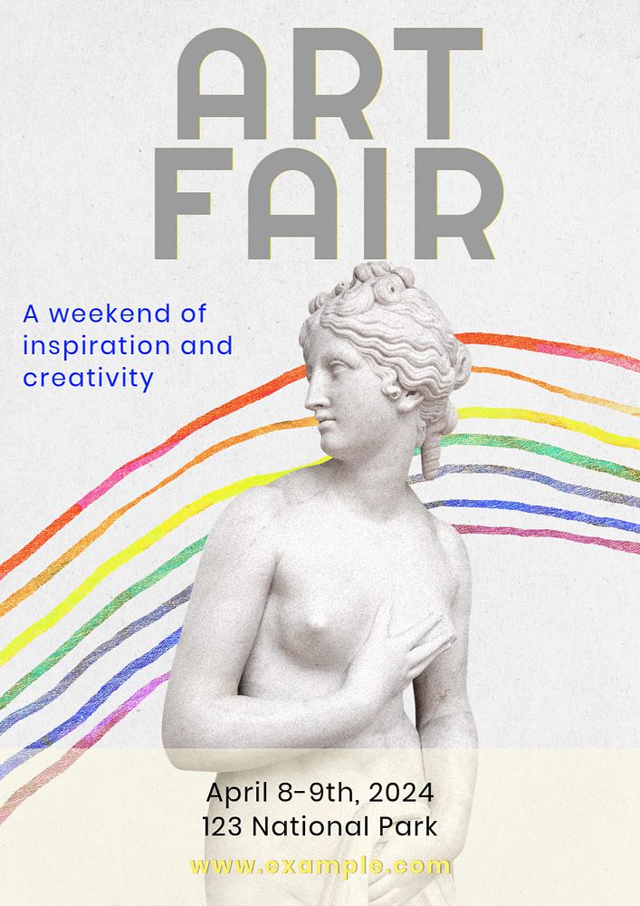 Art fair  poster template, editable text and design