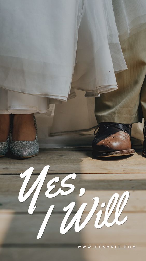 Wedding  Instagram story template, editable text