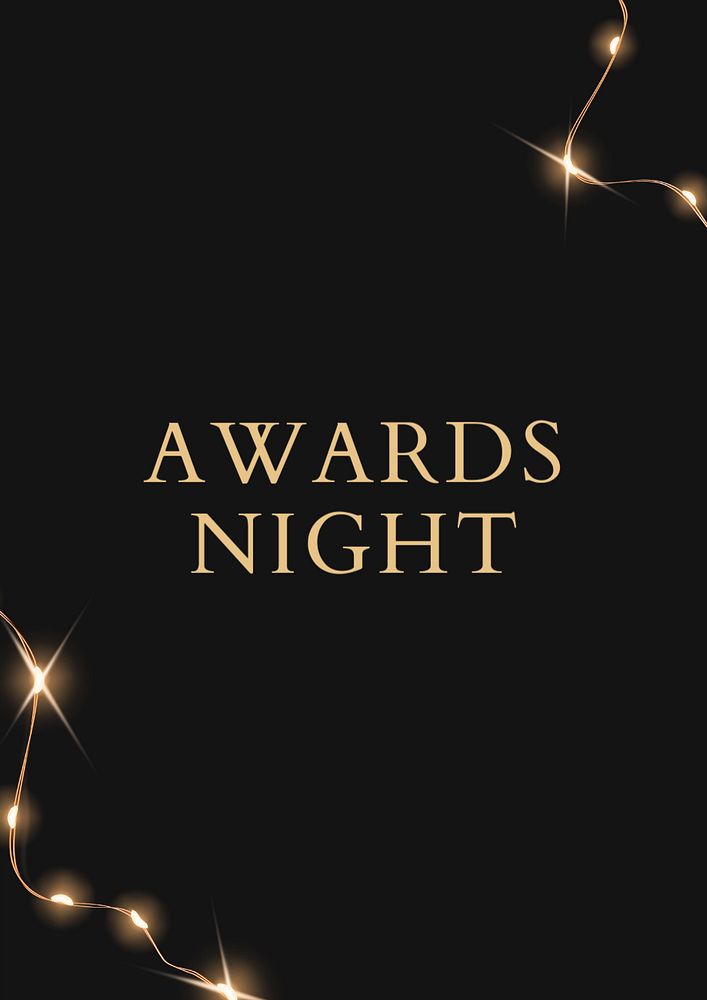 Awards night poster template, editable text and design