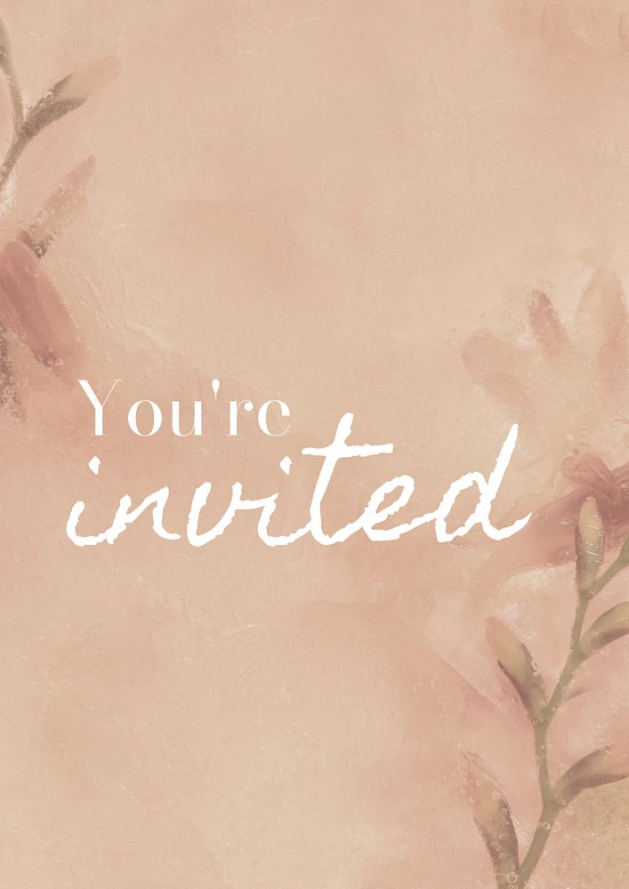 You're invited poster template, editable text and design