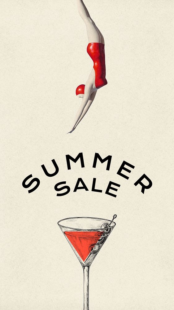 Summer sale Instagram story template, editable text