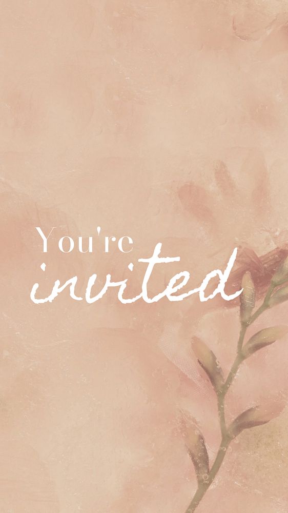 You're invited Instagram story template, editable text