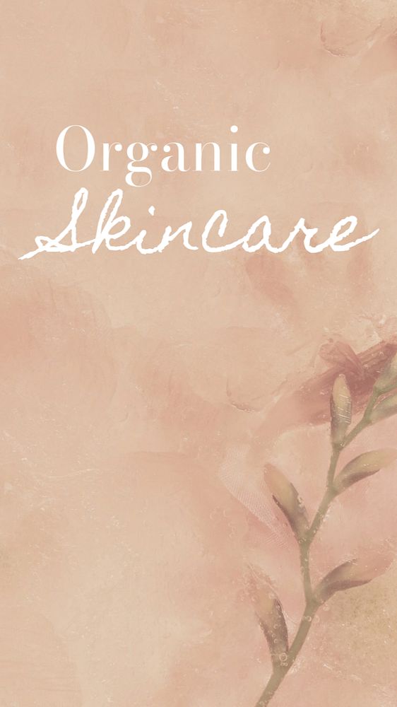 Organic skincare Instagram story template, editable text