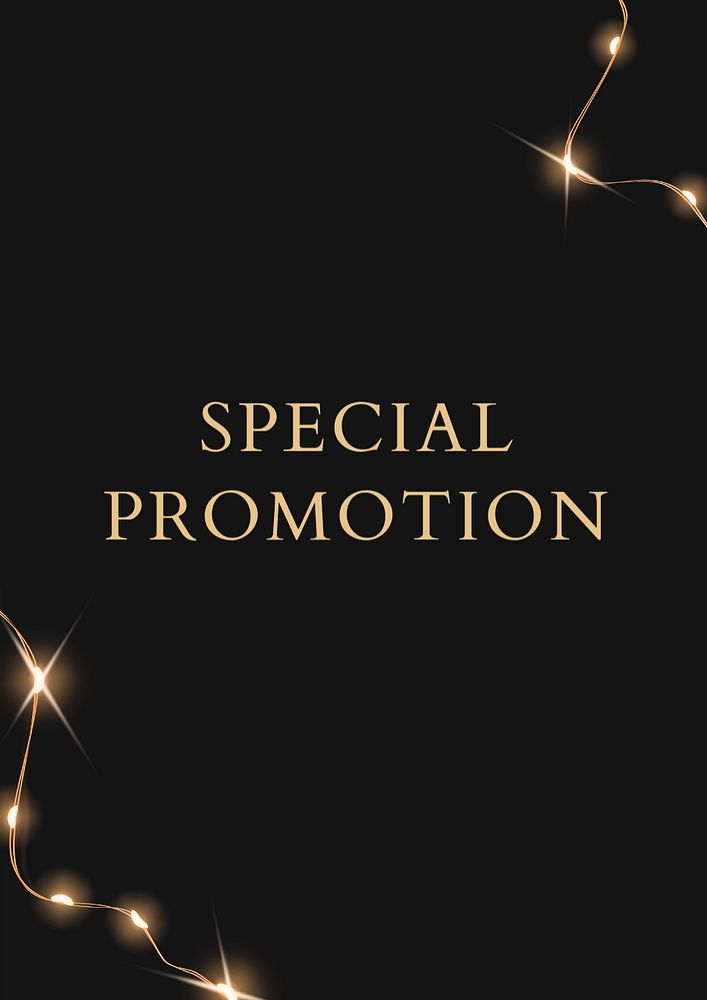 Special promotion poster template, editable text and design