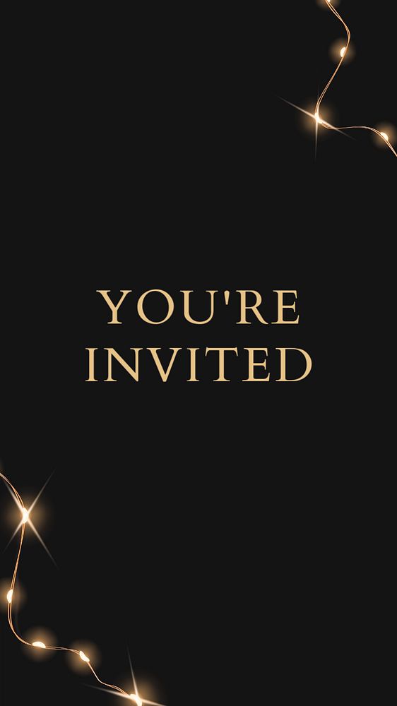 You're invited Instagram story template, editable text