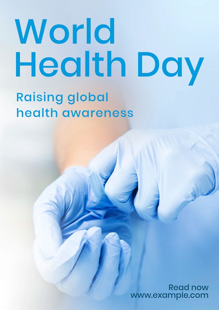 World Health Day poster template, editable text and design