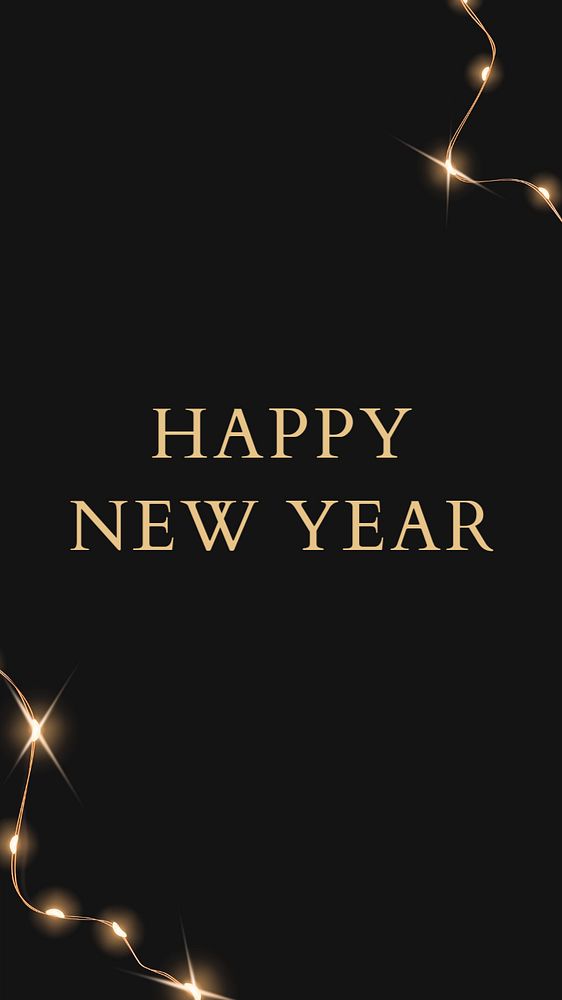 Happy New Year Instagram story template, editable text