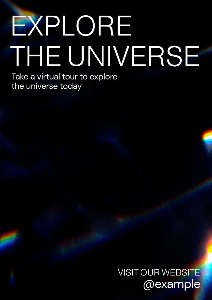 Explore the universe poster template, editable text and design