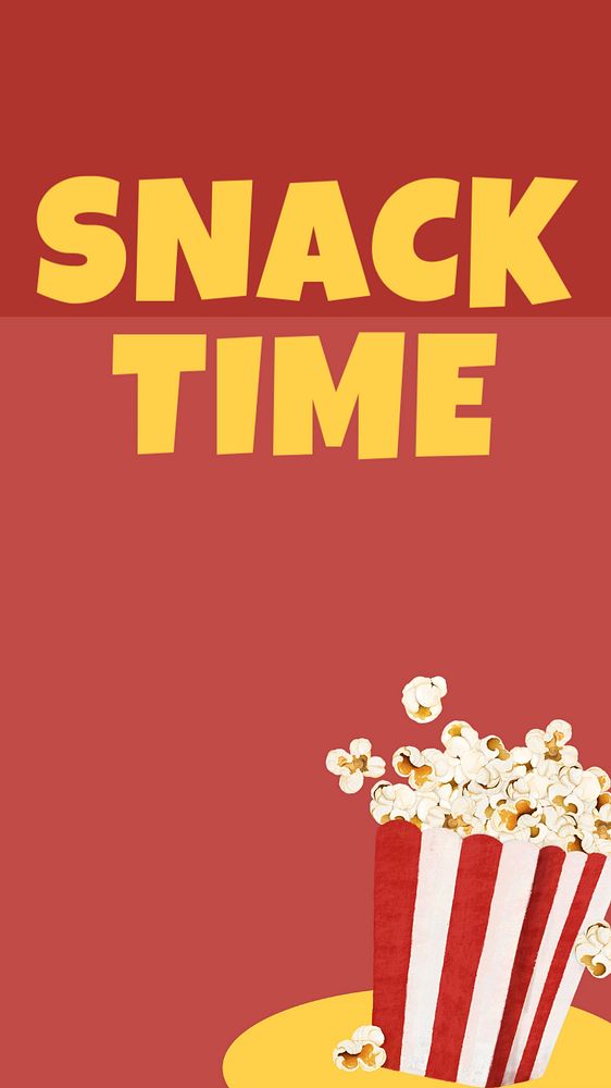 Snack time Instagram story template, editable text