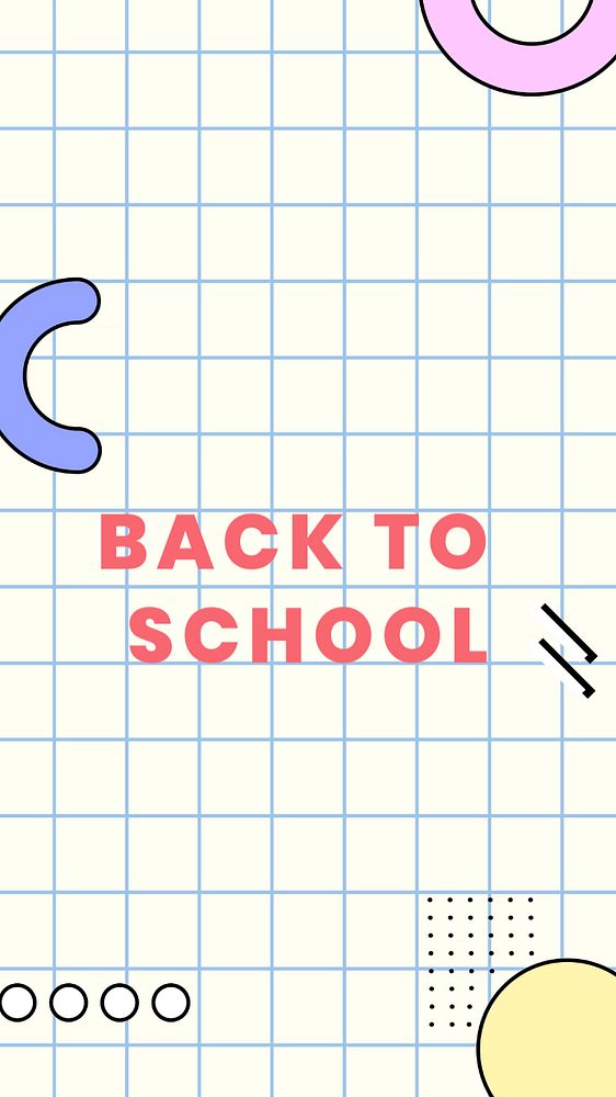 Back to school Instagram story template, editable text