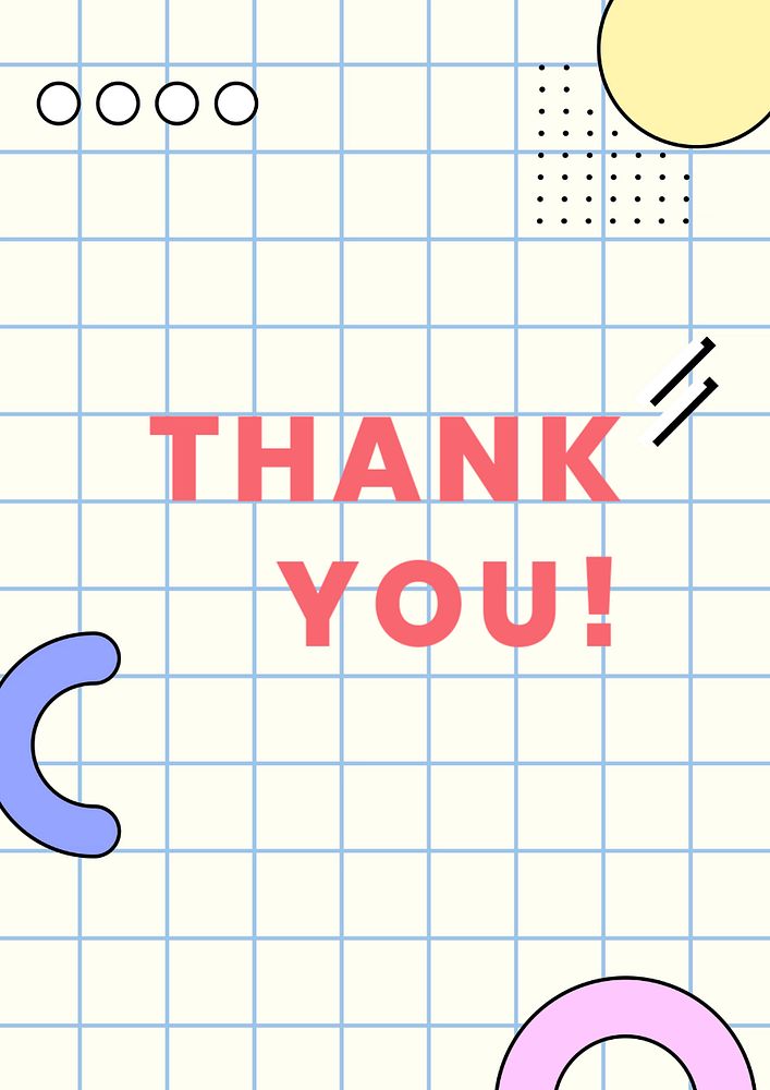 Thank you poster template, editable text and design