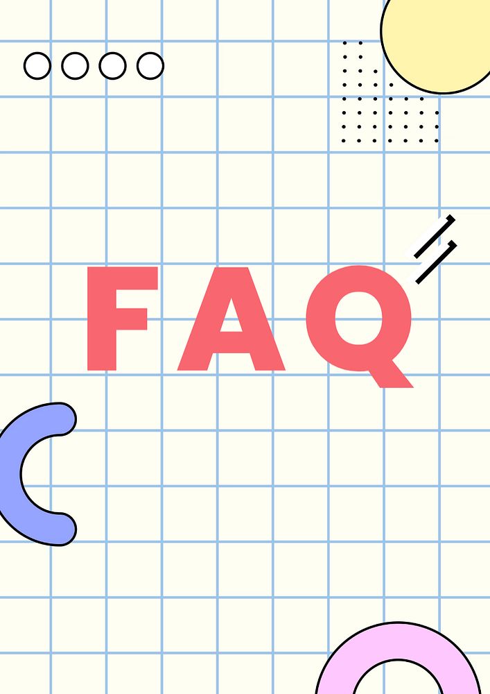 FAQ poster template, editable text and design