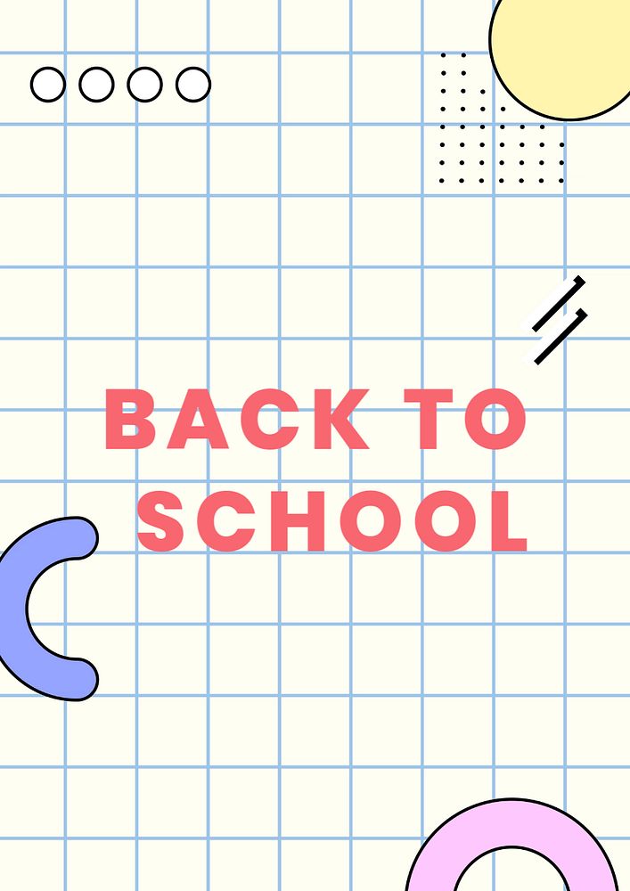 Back to school poster template, editable text and design