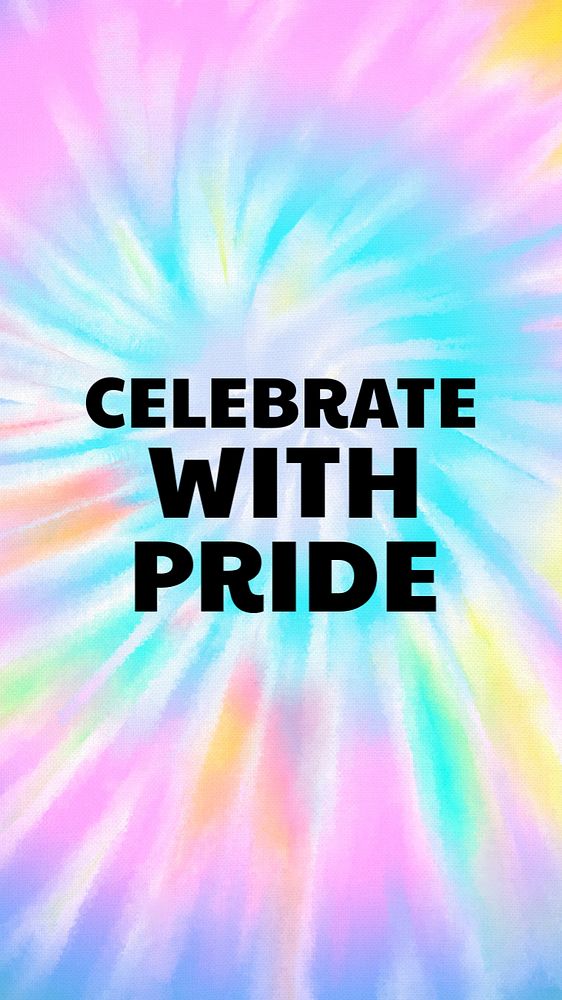 Celebrate with pride Instagram story template, editable text